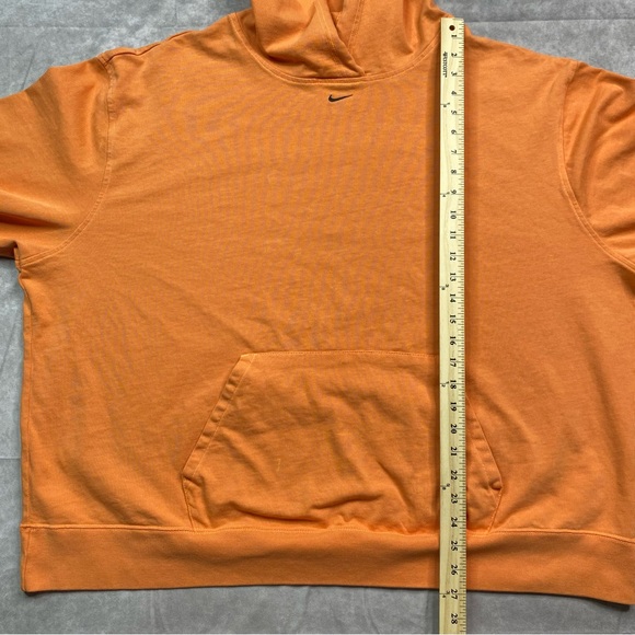 Nike Hoodie Adult Size 2X Orange Center Swoosh Retro Drawstring Pullover G33 - Picture 9 of 9